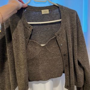 Aritzia Sicily Sweater Set- Gray